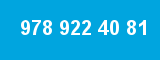 978 922 40 81 978 922 40 81